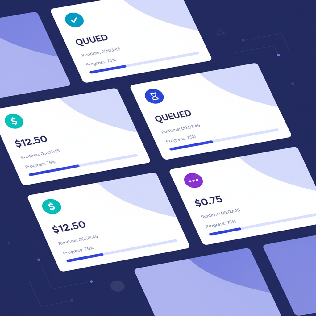 Monitoring agent progress with cost tracking