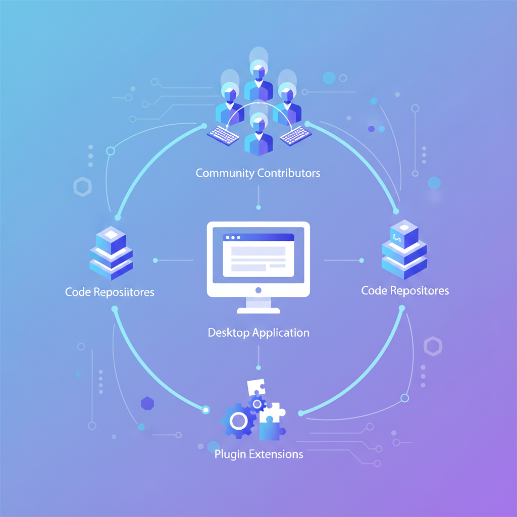 Open-source contribution model for AI desktop tools
