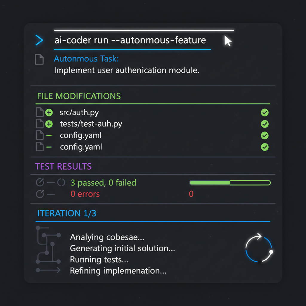 Codex CLI executing an autonomous coding task in the terminal