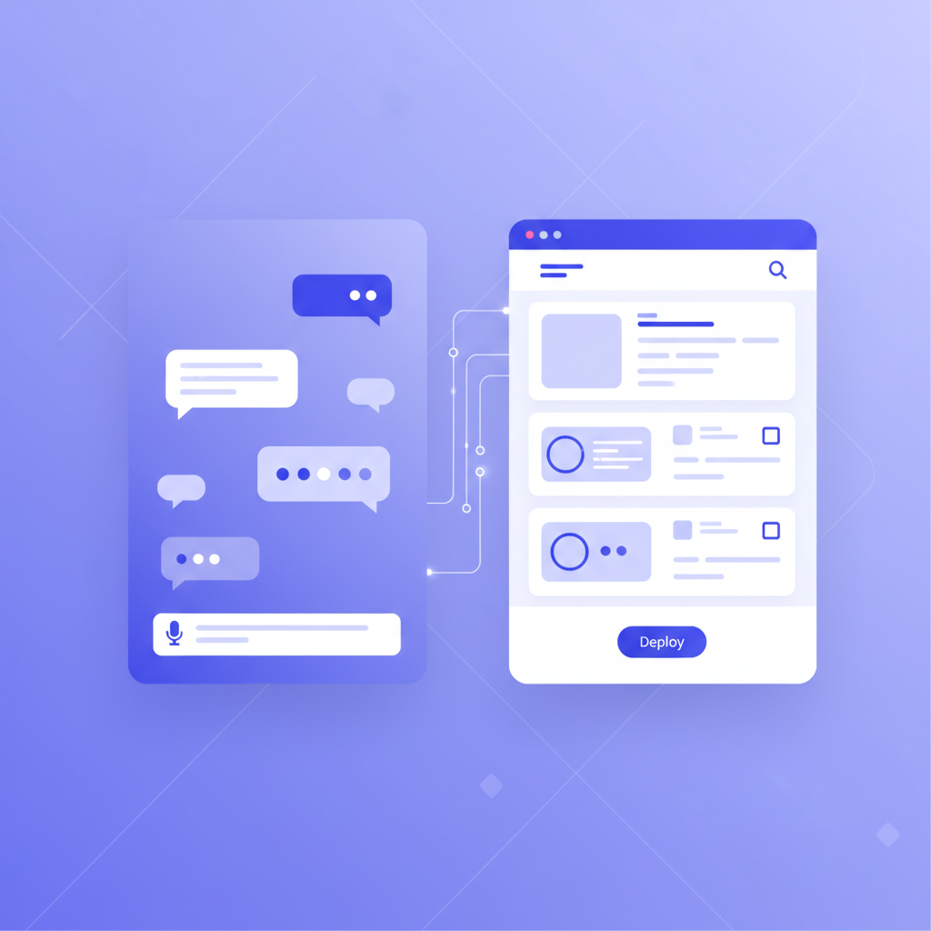 Lovable generating a full web application from a natural language description