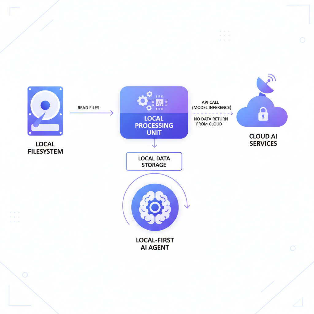How local-first AI agents handle data flow