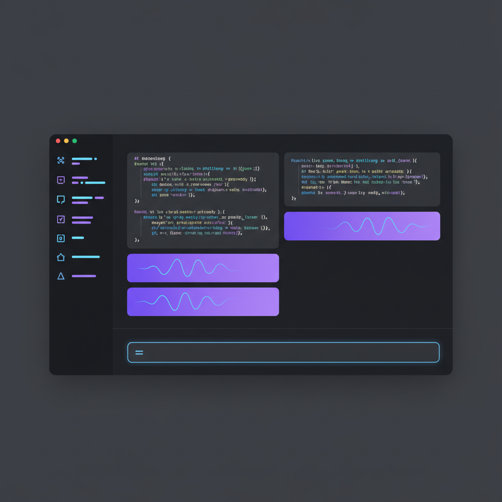 SuperBuilder dark UI with conversation and sidebar