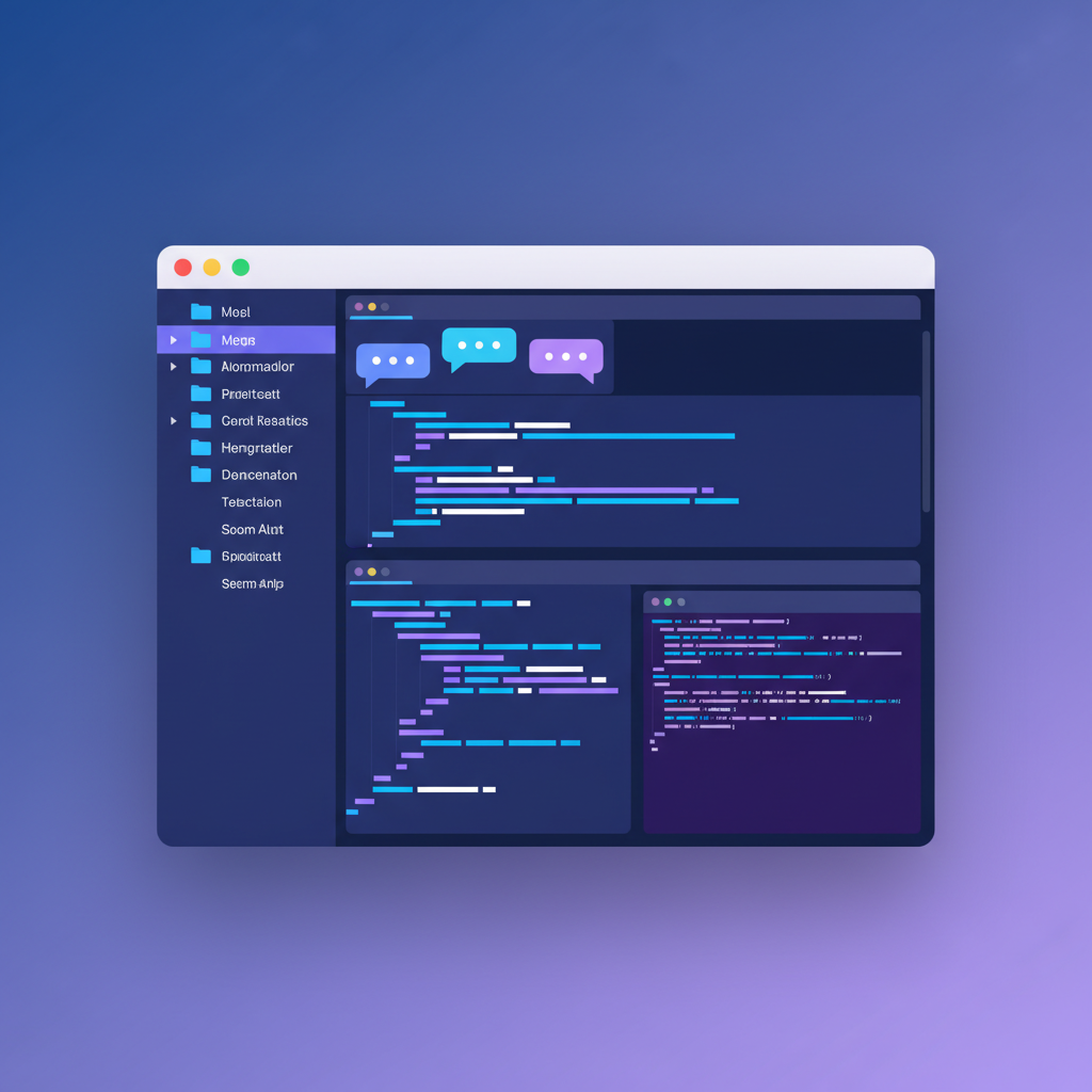 SuperBuilder desktop app — conversation view with built-in terminal and project management
